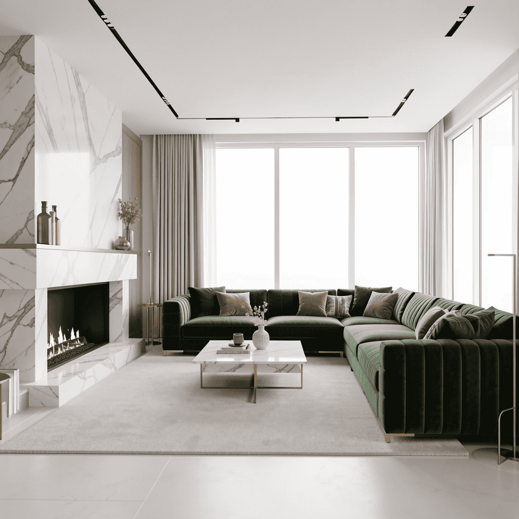 Modern commercial office space with natural materials