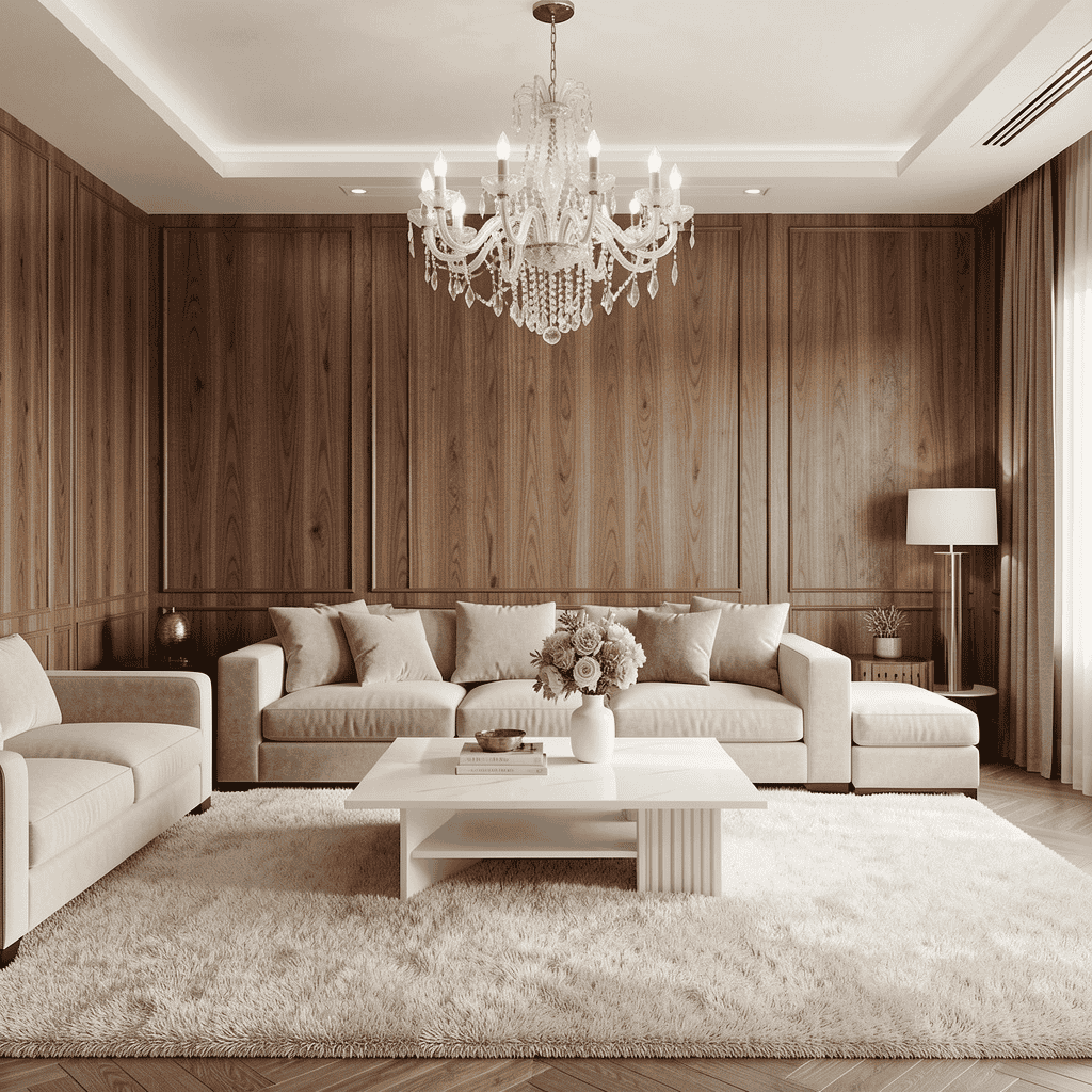 Modern office interior with wooden accents